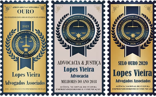 Selos de reconhecimento do Lopes Vieira de 2018, 2020 e 2023